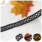 Bilateral Black Lace Trim Pure Poly Rhombus Mesh Lace Ribbon For Diy Creation