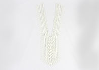 Cotton Embroidered Lace Neckline Applique Hollowed Out Trim For Couture Gown